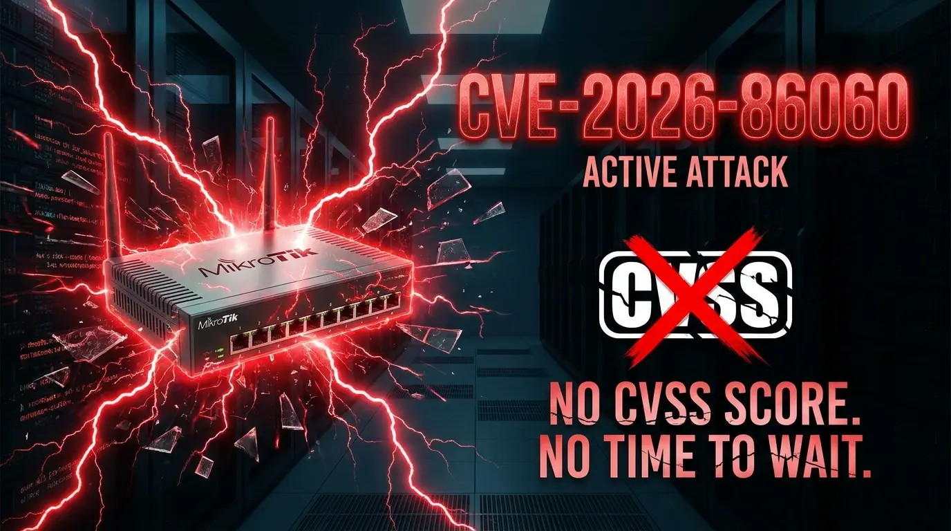 MikroTik RouterOS Under Active Attack (CVE-2026-86060): When There's No CVSS Score to Wait For